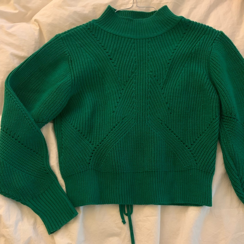 Topshop Sweater with lace up on the back. Cropped length